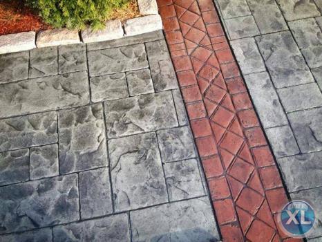 الخرسانة المطبوعة من شركة الانشاءات الوطنية stamped concrete