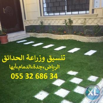 تنسيق حدائق عشب صناعي عشب جداري 0553268634