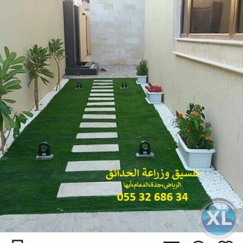 تنسيق حدائق عشب صناعي عشب جداري 0553268634