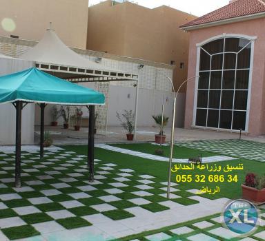 تنسيق حدائق عشب صناعي عشب جداري 0553268634