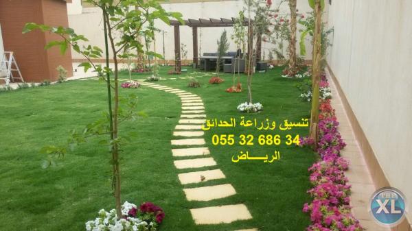 تنسيق حدائق عشب صناعي عشب جداري 0553268634