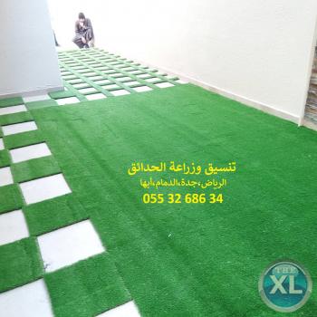 تنسيق حدائق عشب صناعي عشب جداري 0553268634