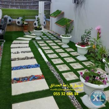 تنسيق حدائق عشب صناعي عشب جداري 0553268634