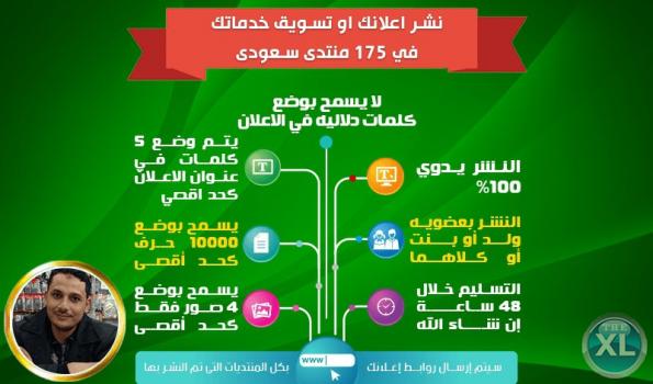 نشر اعلانك في 175 منتدى سعودى