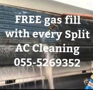 low cost ac services 055-5269352 split clean repair gas maintenance ajman dubai sharjah central duct